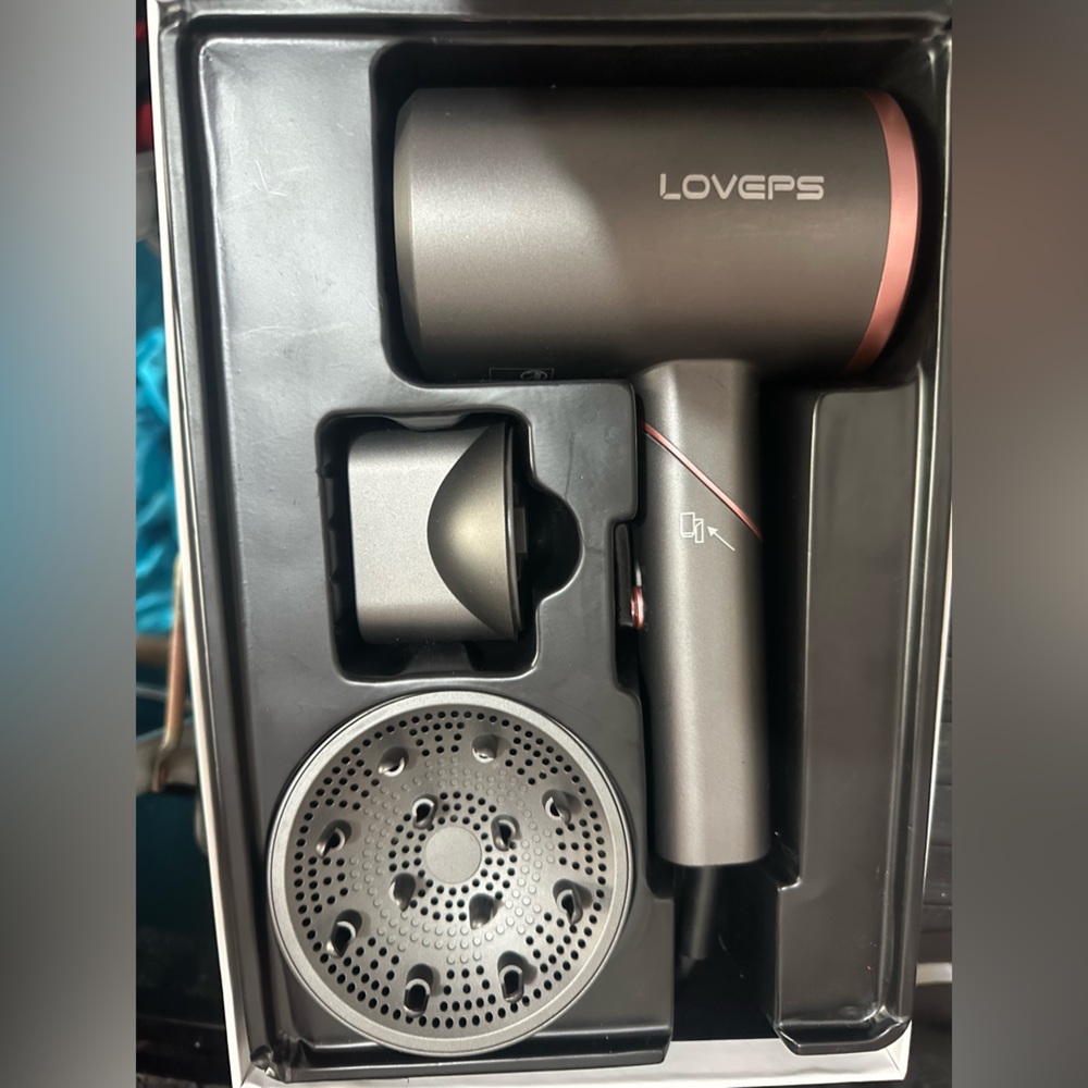 Love Hair Dryer with Gray and Pink Finish